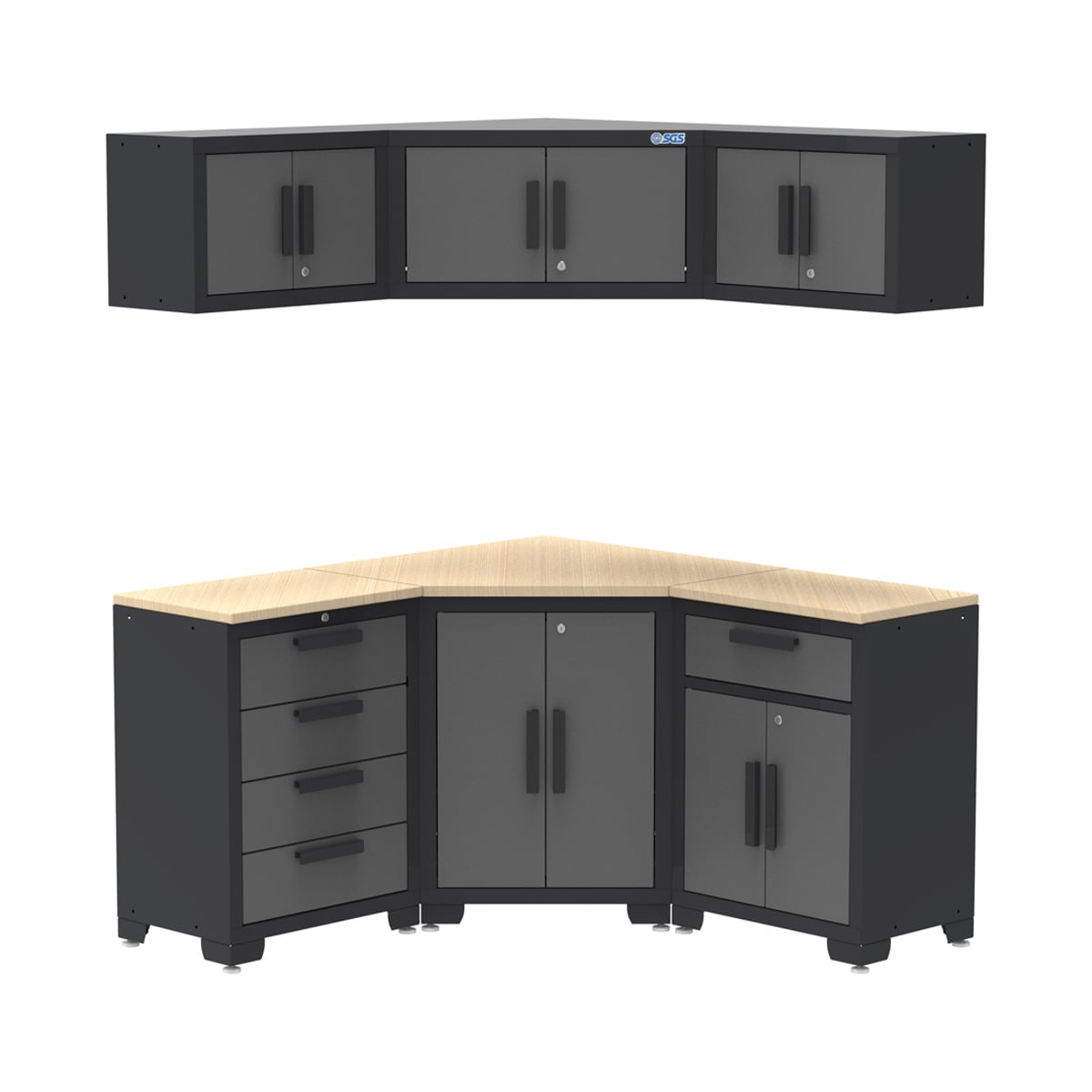 SGS 21pc Large Garage Storage System Corner Bundle